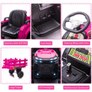 12V Electric Tractor with Detachable Trailer and 7-LED Headlights for Kids