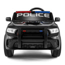 12V Electric Police Car for Kids with Dual Speed, LED Lights, Remote Control, Music, and Horn
