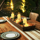 GlowInspire Remote-Controlled White LED Pillar Candles with Flickering Effect
