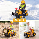 OLAKIDS Versatile 3-in-1 Excavator and Bulldozer Toy for Toddlers