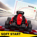 24V Electric Go Kart with Dual 150W Motors, Adjustable Seat, 11.2 MPH Speed, and 5-Point Harness
