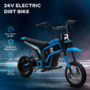 350W Electric Off-Road Motocross Bike with 15 MPH Twist Grip Throttle