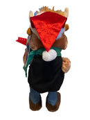 Festive Animated Cow with Guitar Playing Jingle Bells