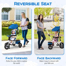 Costzon 5-in-1 Toddler Tricycle with Adjustable Push Handle and Swiveling Seat