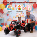 24V 400W Children's Ride-On UTV with Remote Control, 4-Wheel Suspension, Bluetooth Music, and LED Lights
