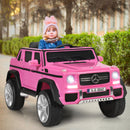 12V Licensed Pink Mercedes-Benz Kids Ride-On Car with Trunk and Remote Control