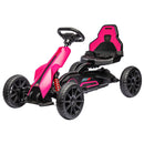 Pink 12V Electric Go Kart for Kids with Variable Speed Control