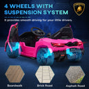 12V Pink Lamborghini Revuelto Ride-On Car with Hydraulic Doors and Remote Control