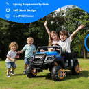 24V Kids Electric Ride-On Car, 4-Seater for Ages 3-8, Blue