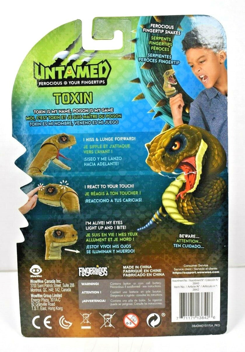 Fingerlings Untamed Toxin Snake Interactive Finger Pet with Realistic Movements