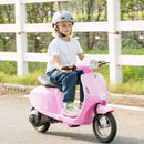 Pink 24V Electric Motorcycle for Kids with 3 Speeds, Rear Suspension, and LED Lights