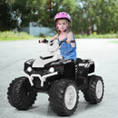 12V Electric Kids ATV Quad Ride-On Car with LED Lights and Music - White