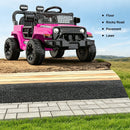 OROFULL 12V Pink Electric Ride-On Car with Remote Control and Music for Toddlers