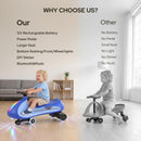 ELEMARA 12V Pedal-Activated Electric Wiggle Car with Flashing Bottom Light