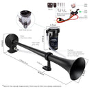 150dB 12V Air Horn Kit with Switch for Cars and Trucks