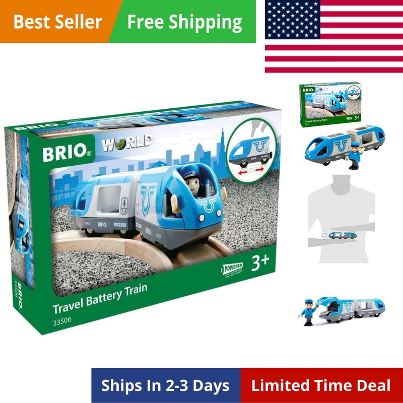 Travel Battery-Powered Train Set 3-Piece Toy for Creative Young Engineers