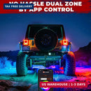 16-Pack Multi-Color Five-Sided RGB Rock Lights for Trucks, Jeeps, UTVs, SUVs, ATVs, and Golf Carts