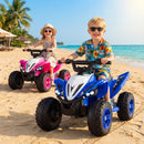 12V Kids Electric ATV Quad with LED Lights and 7 mph Speed - Navy
