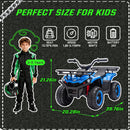 24V 160W Children's Off-Road ATV with Bluetooth, LED Lights, and Storage Racks