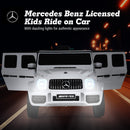 12V Licensed Mercedes-Benz G63 Kids Ride-On Car with Music and Remote Control in White