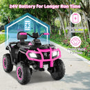 24V Dual Seater 4WD ATV with Bluetooth - 5Mph Adventure Vehicle