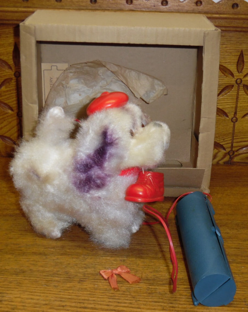 Vintage Japanese Battery Operated Dog Toy with Shoe in Mouth