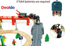 Motorized Train Set for Wooden Tracks - 3-Piece Battery-Powered Toy for Ages 3 and Up
