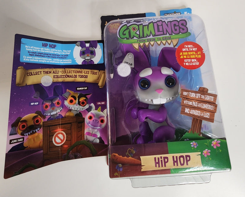 Interactive Fingerlings Grimlings Hip Hop Creepy Rabbit Toy with 30+ Sounds, Motion, and Lights