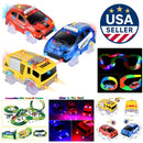 Glow in the Dark Racing Car Set with 5 Flashing LED Lights!