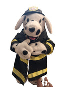 Playful Paws Light-Up Dalmatian Firefighter Plush Toy