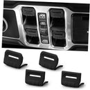 Black Window Button Cover for 2018-2025 Jeep Wrangler JL Unlimited Sahara