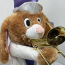 GEMMY Plush Animated Bunny Playing Trumpet - "When the Saints Go Marching In"