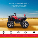 12V Electric ATV Quad for Kids with LED Lights and Wide Wheels in Red