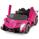 Lamborghini Veneno 12V 4WD Electric Pink 2-Seater Ride-On Car for Kids