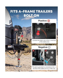Kohree 7500 lbs 12V A-Frame Electric Trailer Jack with Integrated Level and Wiring