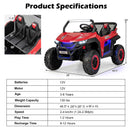 12V Dual-Seater Electric UTV for Kids with Suspension, Lights, and Music