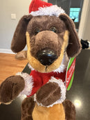 Kids of America Corp Animated Dachshund Plush "Santa Dog" Decoration