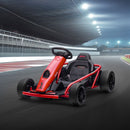 24V Drift Go Kart for Kids Ages 8 - 12 in Red with 2 Speed Options