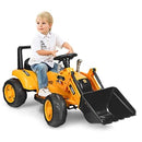 6V Excavator Ride-On Toy with Front Loader and Horn