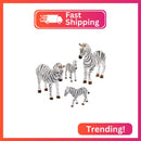 Battat Terra Zebra Family Animal Set, 4 Safari Toy Figures