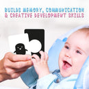 Merka High Contrast Sensory Flash Cards - 50-Pack in Black and White