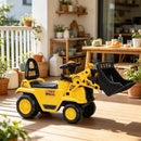 All-in-One Ride-On Bulldozer Digger and Tractor with Cart