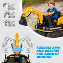 360-Degree Spinning Electric Excavator and Bulldozer for Kids