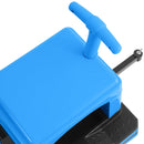 Blue 12V Electric 2-Seater Train with Carriage, Music, Lights, and Dual Speed