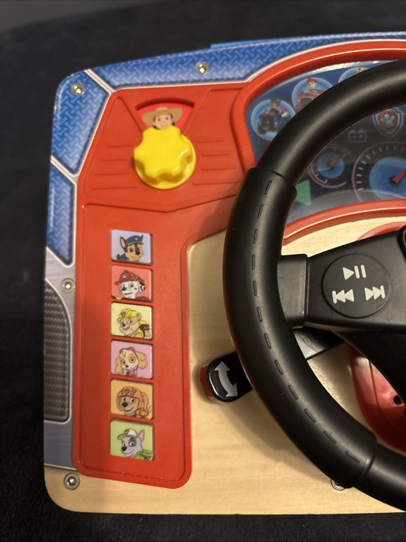 Wooden Paw Patrol Rescue Mission Dashboard with Interactive Map Cards