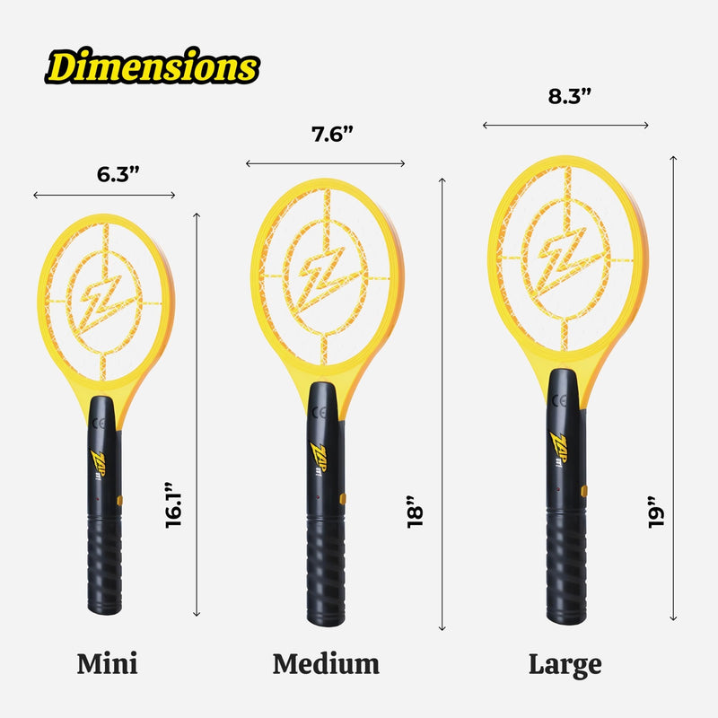 Battery-Powered Fly Swatter Racket with 3,500 Volt Electric Bug Zapper