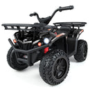24V Kids Electric ATV with Dual Motors & Basket, Off-Road Quad Toy