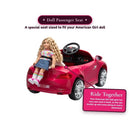 12V Pink Sports Car Ride-On for Girls with Doll Seating