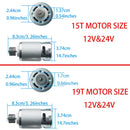 Set of 2 High-Speed 24V RS555 35000RPM 7R Motors (19T) for Fisher Price