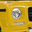 JOYLDIAS Yellow 12V Electric Truck Toy for Kids with LED Lights, Music, and Remote Control